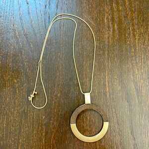 Long Gold & Brown Boutique Necklace